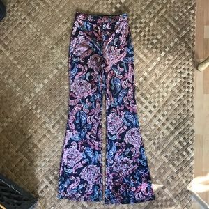 House of Harlow x Revolve Paisley Velvet Pants XS